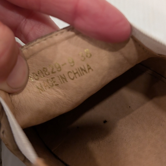 Women's tan snakeskin croc embossed slip-on loafers casual sneakers size 38 - Picture 6 of 12